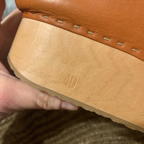 Bryr Tan Leather Mules with Fringe Detail - Picture 8 of 8